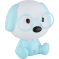 Globo 21761B - Luz nocturna infantil LED recargable y regulable PUPPY 1 W/5 V 500 mAh azul
